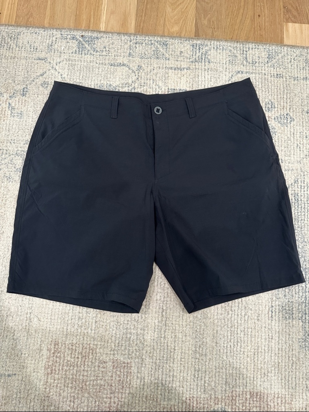 Under Armour Men's Black Flat-Front Performance Shorts